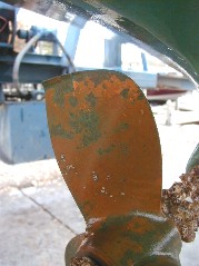 Close up of blade, no Barnacles here